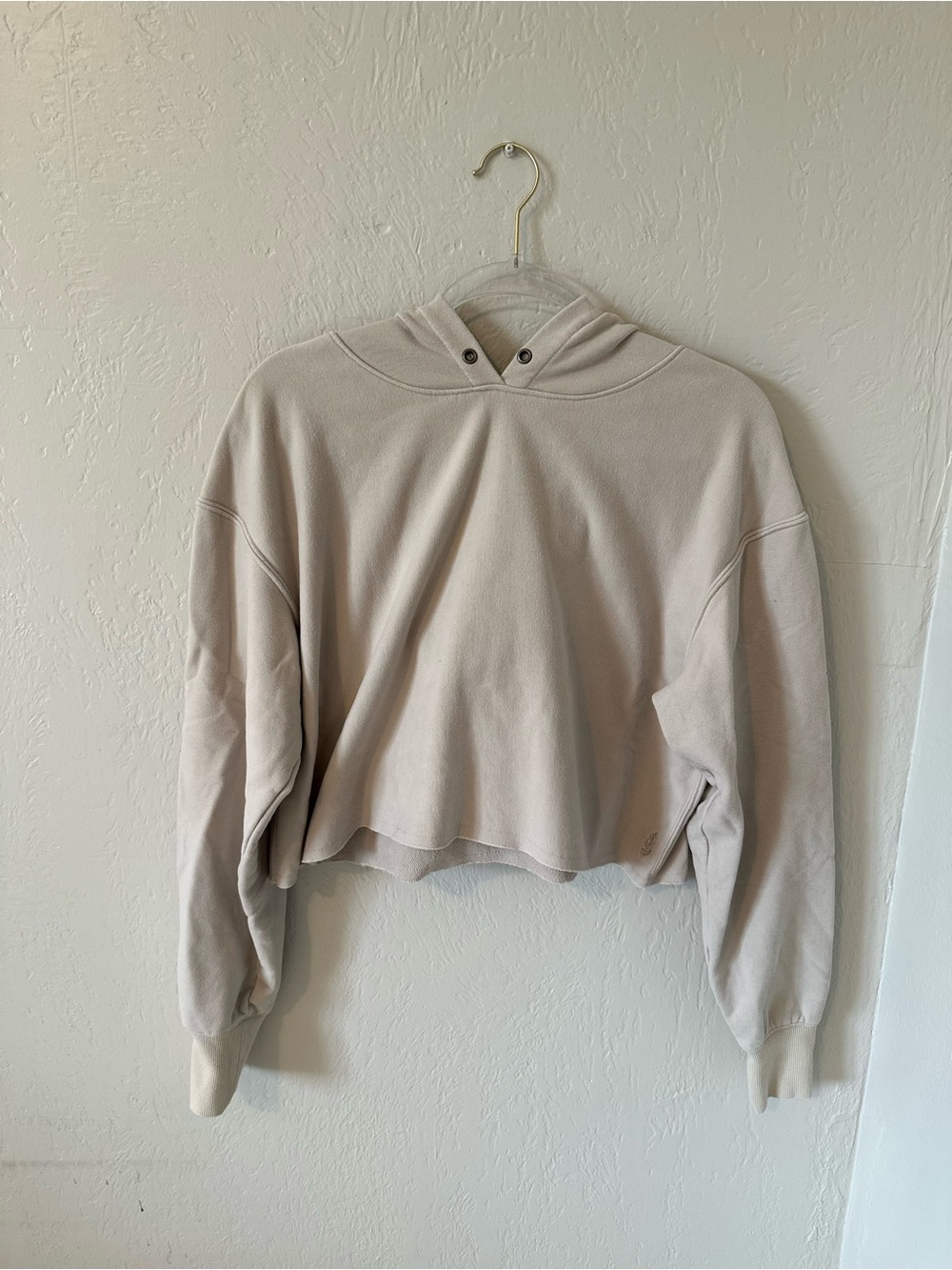 Free People Movement Tan Cropped Hoodie